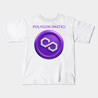 POOLYGON (MATIC) Crypto Currency Kids T-Shirt